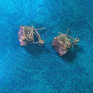 Pink & Silver Earrings NWOT - Brand New Never Worn